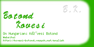 botond kovesi business card